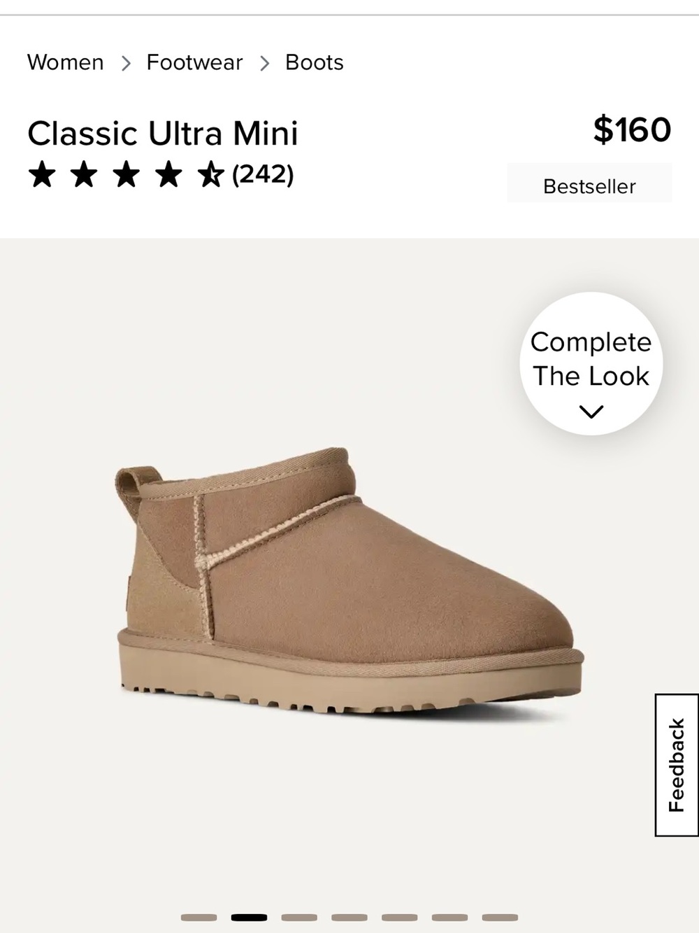 UGG Classic Ultra Mini Ankle Boots - Chestnut Brown